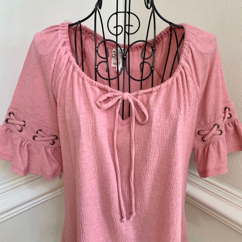 Naïf Drawstring Yoke Detailed Short Sleeve Shirt